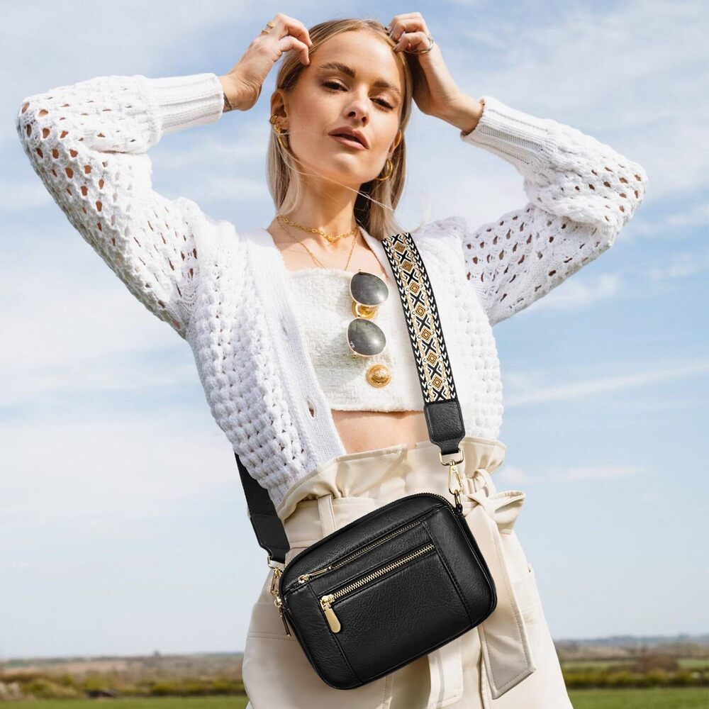 7552 Crossbody Purses Small Crossbody Bags Vegan Leather Trendy Shoulder - Picture 2 of 7